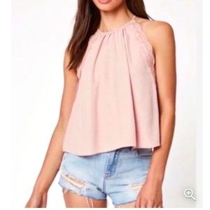 Kendall & Kylie Lace Crepe Halter XS